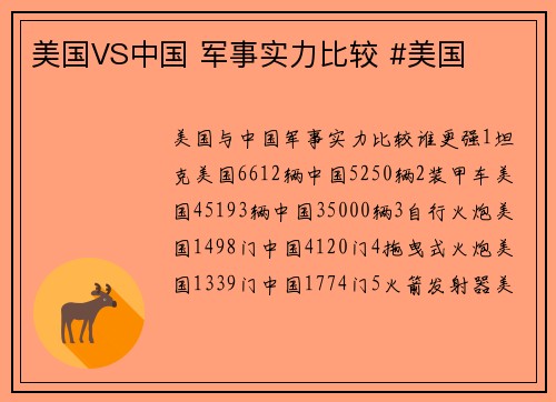 美国VS中国 军事实力比较 #美国